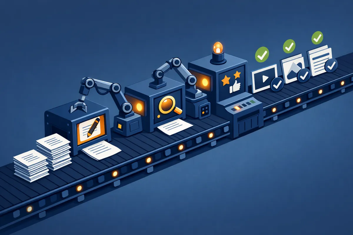 Content Systems That Scale: From First Post to Content Machine detail service illustration