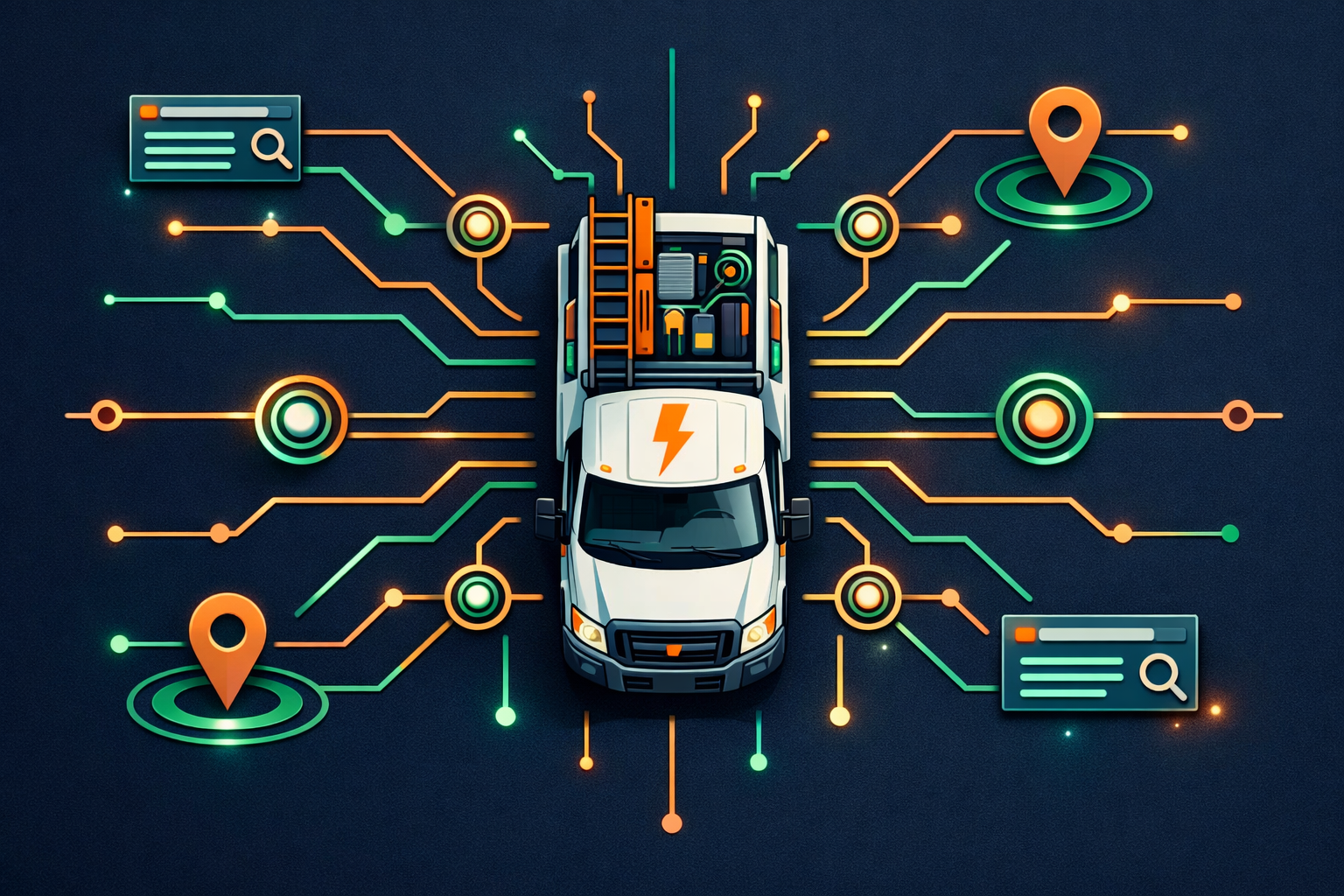 Marketing for Electricians in the Data Center Boom detail service illustration