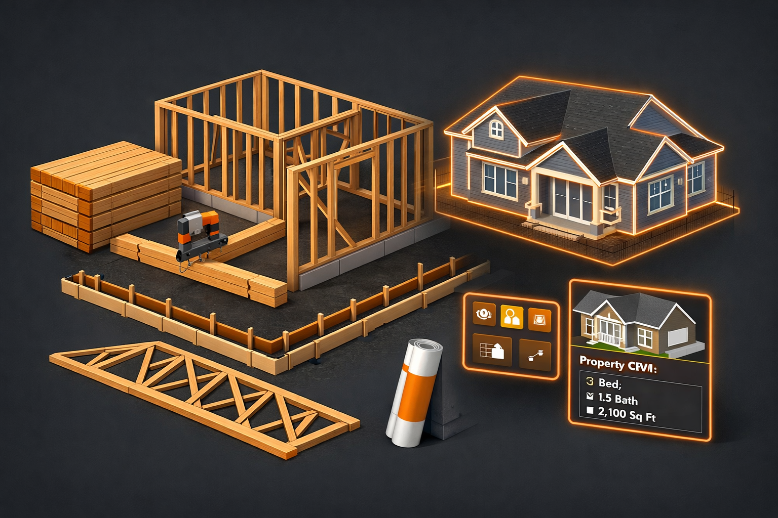 Marketing for Home Builders service illustration