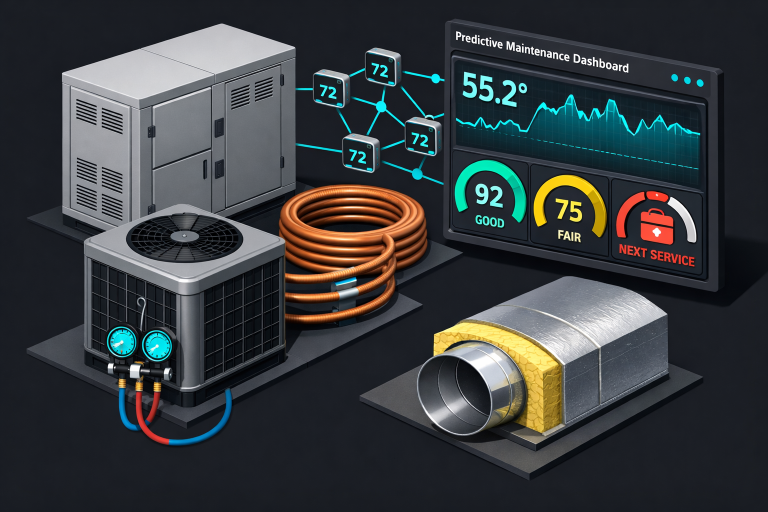 Marketing for HVAC service illustration
