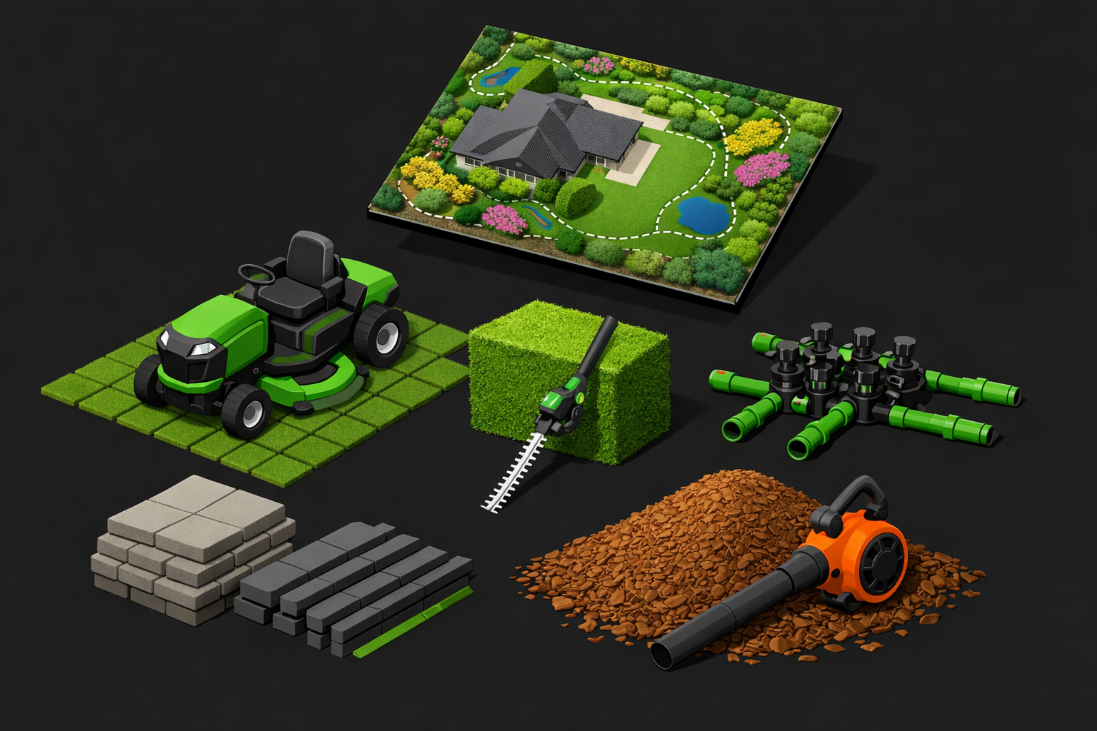 Marketing for Landscaping service illustration