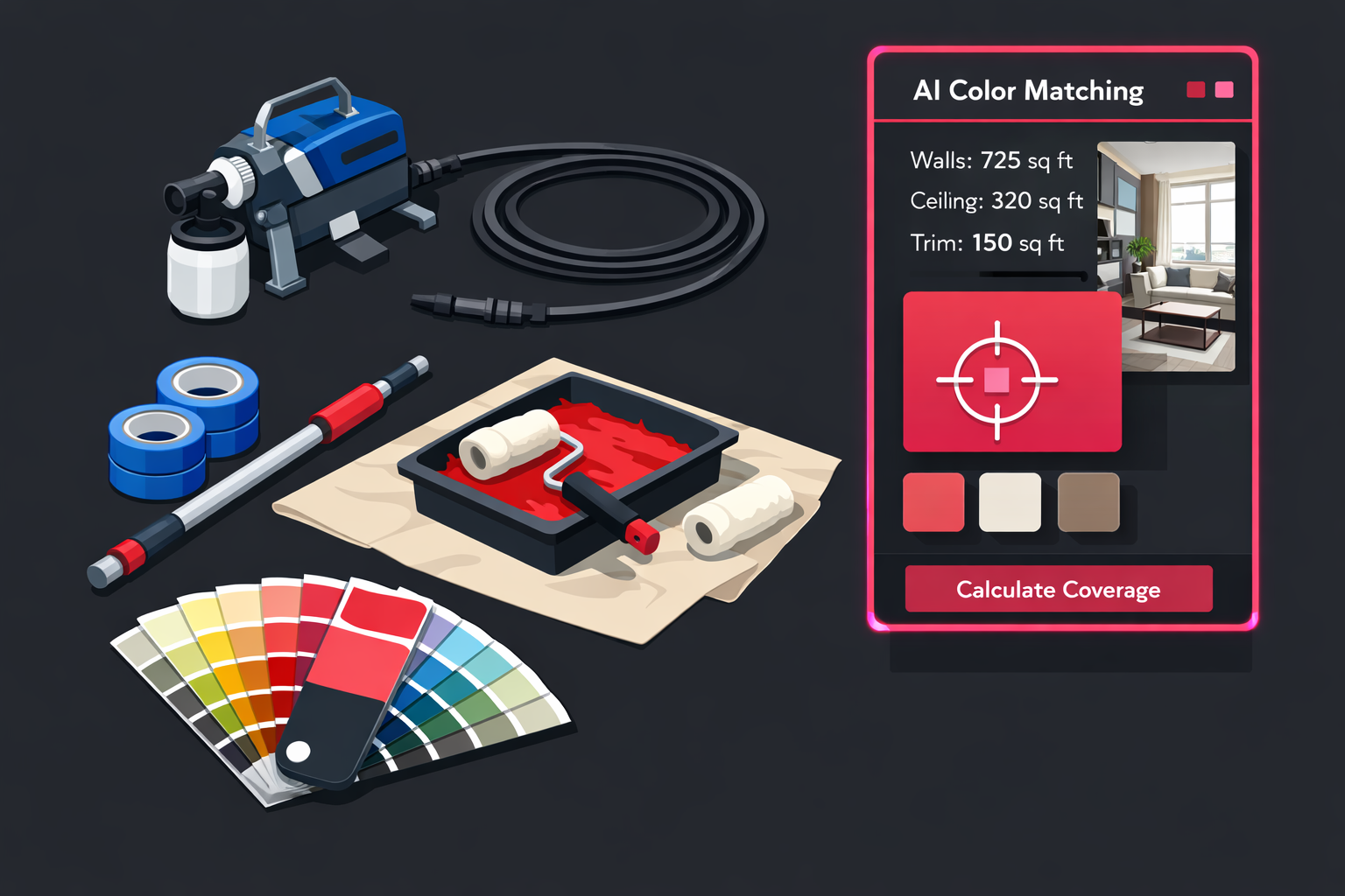 Marketing for Painting service illustration