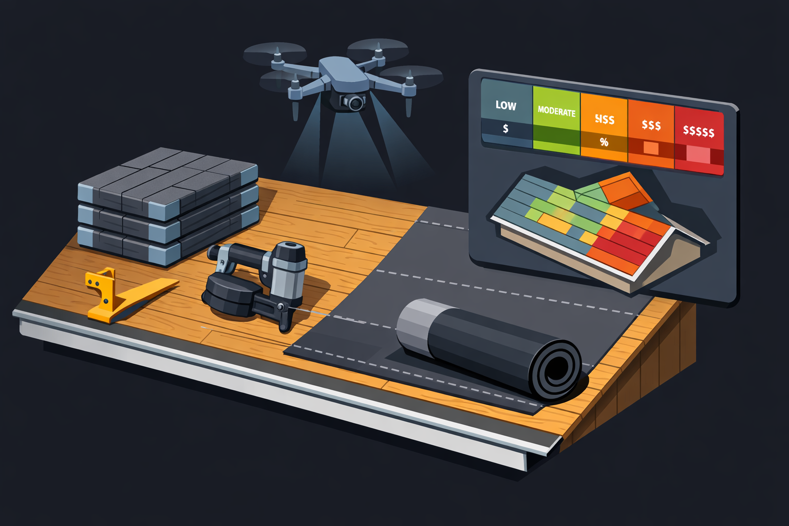 Marketing for Roofing service illustration