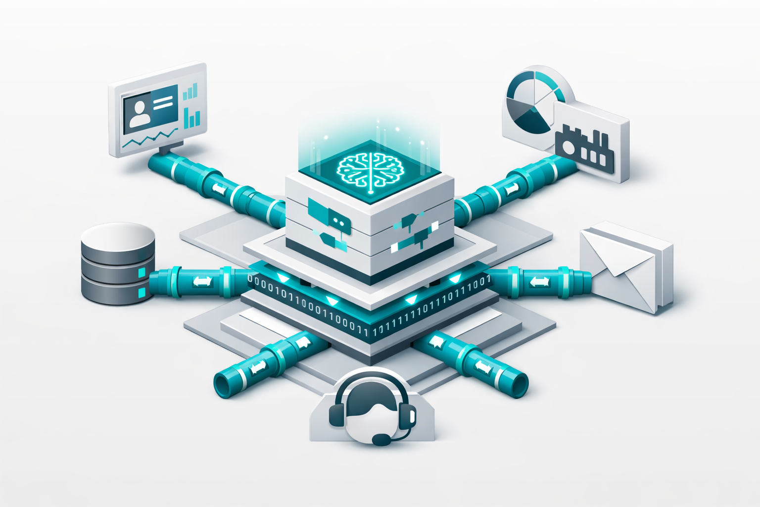 AI Integration Services in Chicago service illustration