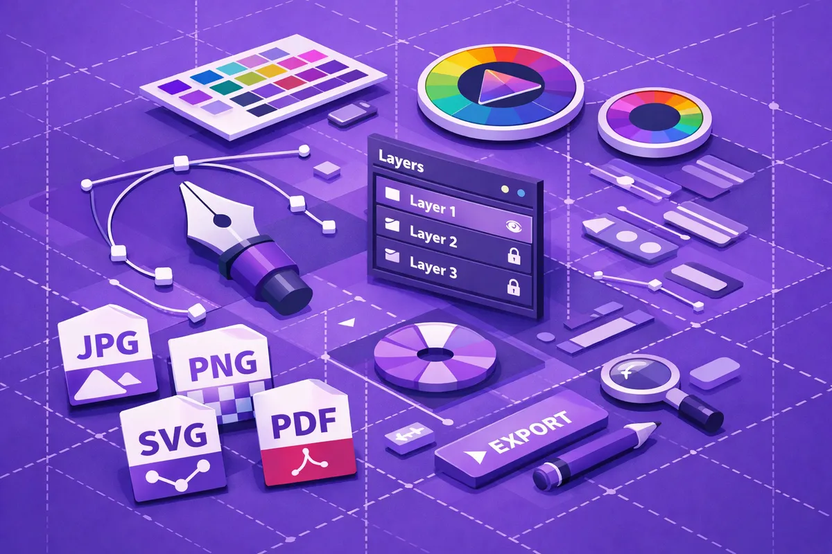 Graphic Design in Loop service illustration