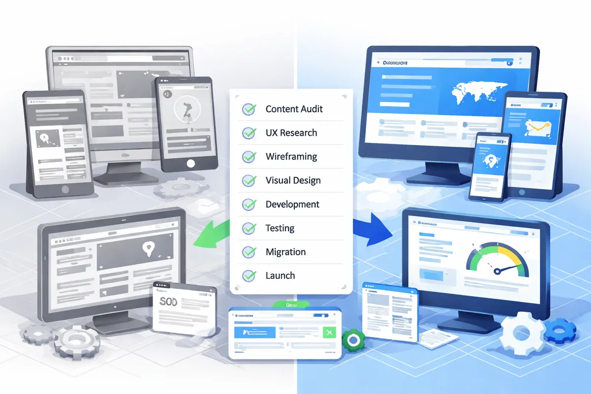 Website Redesign Checklist: 5 Phases From Planning to Post-Launch
